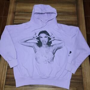Olivia Rodrigo LS Purple Hoodie Rock Out World Tour GUTS - Size Large